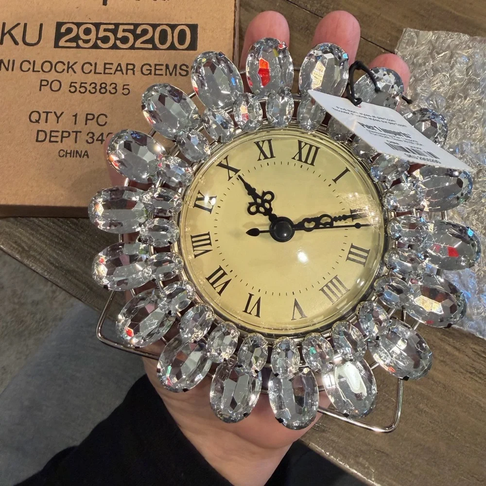 Pier 1 Crystal Embellished mini Clock